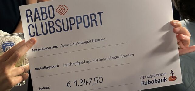 Stemmers Rabobank ClubSupport 2025 bedankt! Stemmers Rabobank ClubSupport 2025 bedankt!